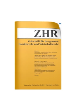 Abbildung von Zeitschrift für das gesamte Handels- und Wirtschaftsrecht - ZHR | 1. Auflage | 2024 | beck-shop.de