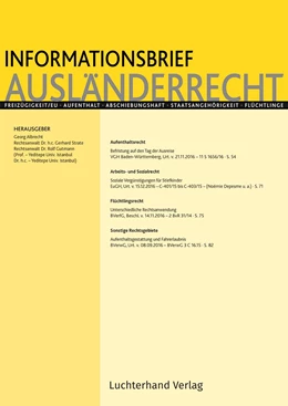 Abbildung von Informationsbrief Ausländerrecht • IAR | 40. Auflage | 2024 | beck-shop.de