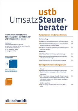 Abbildung von Umsatz-Steuer-Berater • UStB | 1. Auflage | 2024 | beck-shop.de