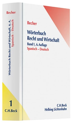 Abbildung von Becher | Wörterbuch Recht & Wirtschaft = Diccionário de Derecho y Economía • Standardwörterbuch
 | 6. Auflage | 2013 | beck-shop.de