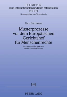 Abbildung von Eschment | Musterprozesse vor dem Europäischen Gerichtshof für Menschenrechte | 1. Auflage | 2011 | 94 | beck-shop.de