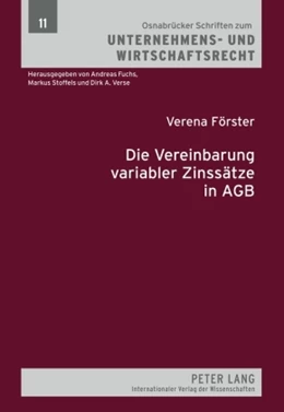 Abbildung von Förster | Die Vereinbarung variabler Zinssätze in AGB | 1. Auflage | 2010 | 11 | beck-shop.de