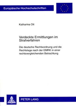 Abbildung von Ott | Verdeckte Ermittlungen im Strafverfahren | 1. Auflage | 2008 | 4732 | beck-shop.de