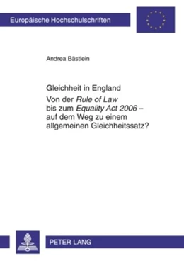 Abbildung von Bästlein | Gleichheit in England | 1. Auflage | 2009 | 4939 | beck-shop.de