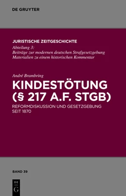 Abbildung von Brambring | Kindestötung (§ 217 a.F. StGB) | 1. Auflage | 2010 | beck-shop.de