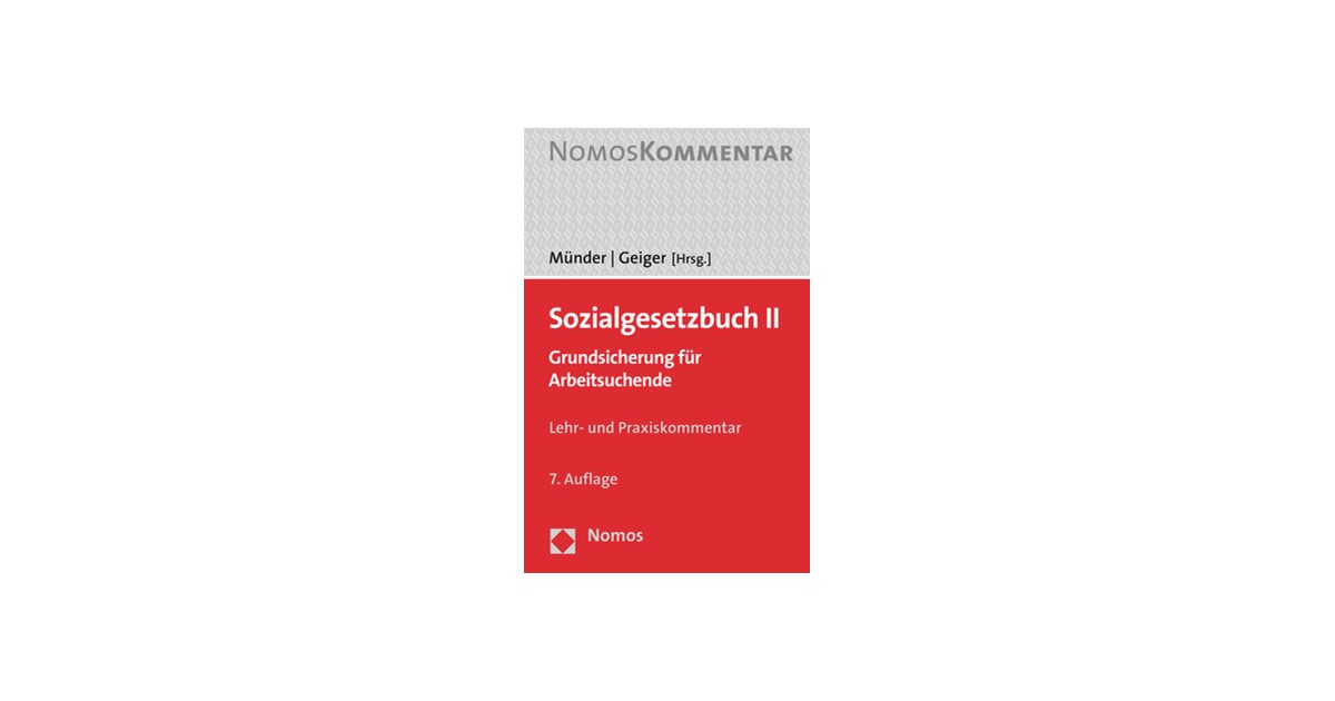 Munder Geiger Hrsg Sozialgesetzbuch Ii 7 Auflage 2021 Beck Shop De