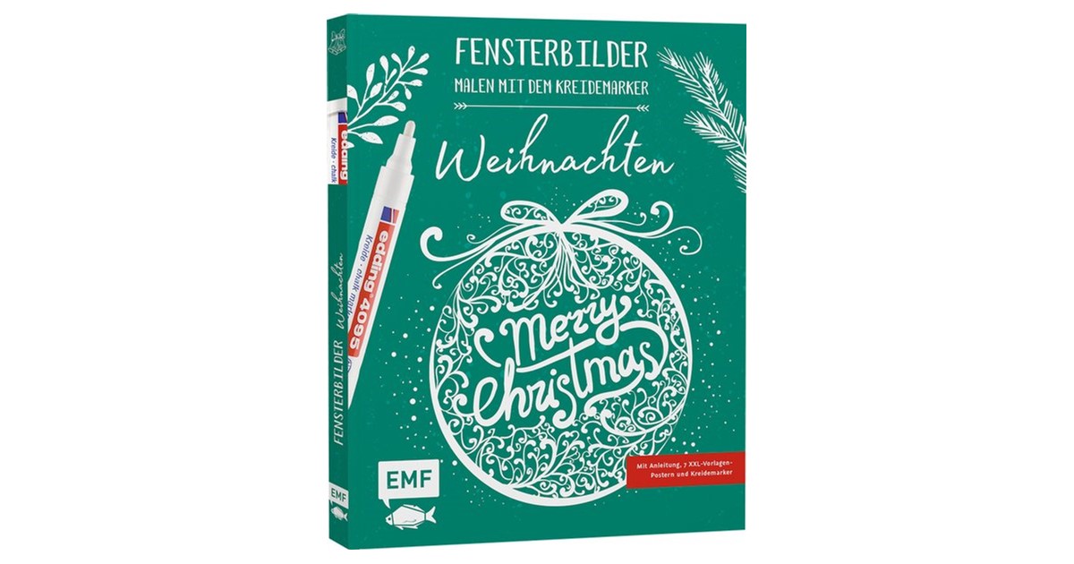 Vorlagenmappe Fensterbilder Malen Mit Dem Kreidemarker Weihnachten Merry Christmas 1 Auflage Beck Shop De