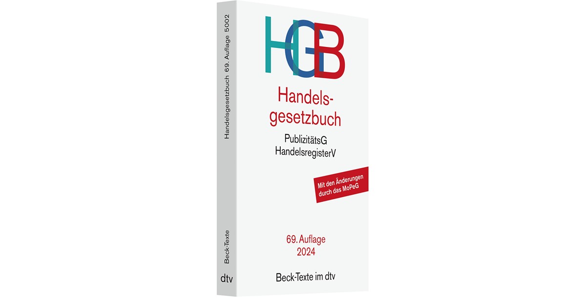 Handelsgesetzbuch HGB 69. Auflage 2025 5002