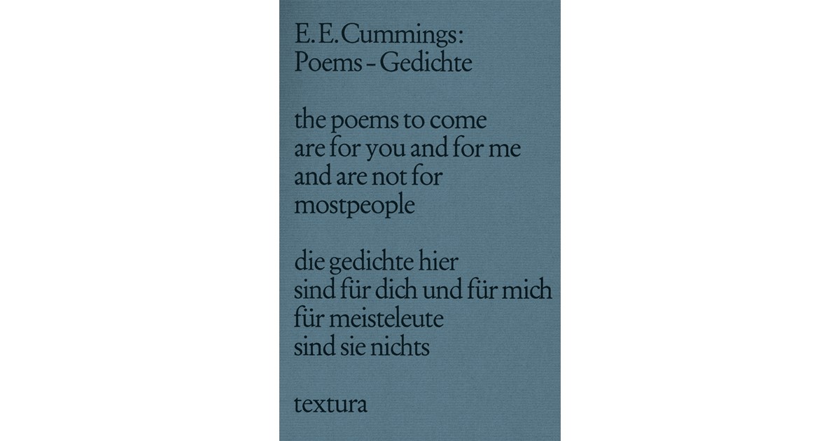 Poems - Gedichte | Cummings, Edward Estlin | Broschur