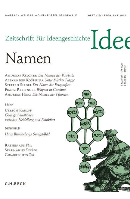 Cover: , Zeitschrift für Ideengeschichte Heft VII/1 Frühjahr 2013