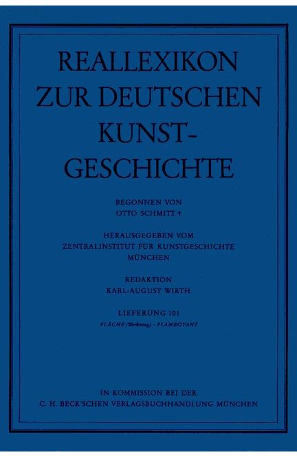 Cover: , Reallexikon Dt. Kunstgeschichte  101. Lieferung: Fläche (Werkzeug) - Flamboyant