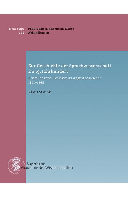 Cover: Klaus Strunk, Zur Geschichte der Sprachwissenschaften im 19. Jahrhundert