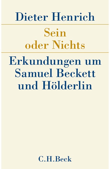 Cover: Dieter Henrich, Sein oder Nichts