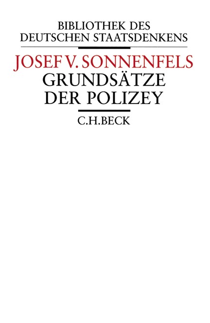 Cover: Joseph von Sonnenfels, Grundsätze der Polizey