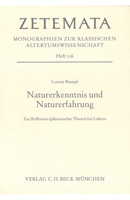 Cover: Lorenz Rumpf, Naturerkenntnis und Naturerfahrung
