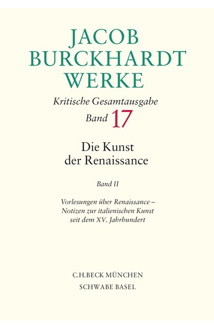Cover: Jacob Burckhardt, Jacob Burckhardt Werke: Die Kunst der Renaissance II