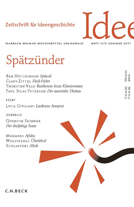 Cover: , Zeitschrift für Ideengeschichte Heft XI/2 Sommer 2017
