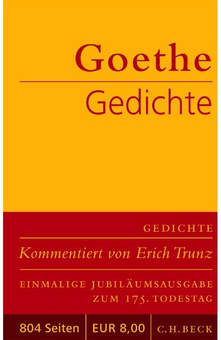 Cover: Johann Wolfgang von Goethe, Gedichte