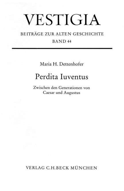 Cover: Maria Dettenhofer, Perdita Juventus