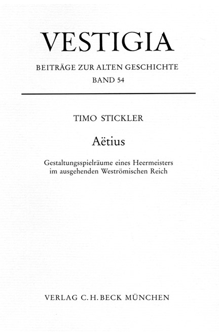 Cover: Timo Stickler, Aetius