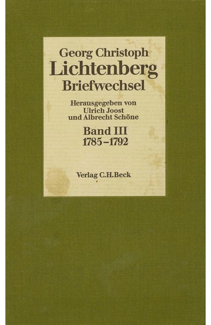 Cover: Georg Christoph Lichtenberg, Lichtenberg, Briefwechsel: 1785-1792