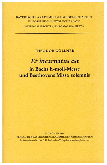 Cover: , Et incarnatus est in Bachs h-moll-Messe und Beethovens Missa solemnis