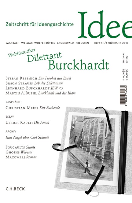 Cover: , Zeitschrift für Ideengeschichte Heft XII/1 Frühjahr 2018