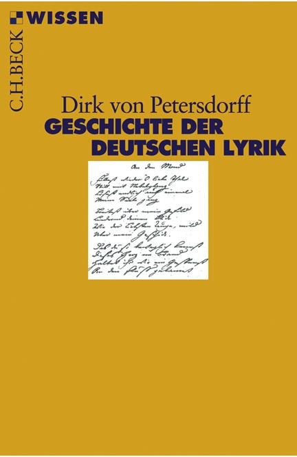 Cover: Dirk Petersdorff, Geschichte der deutschen Lyrik