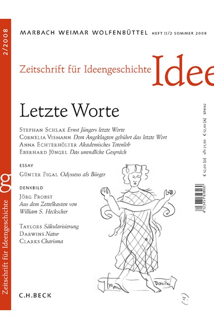 Cover: , Zeitschrift für Ideengeschichte: ZIG (2008) Heft 2: Letzte Worte