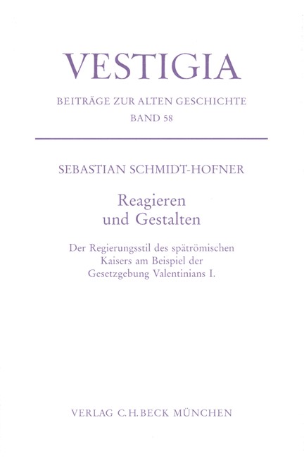 Cover: Sebastian Schmidt-Hofner, Reagieren und Gestalten