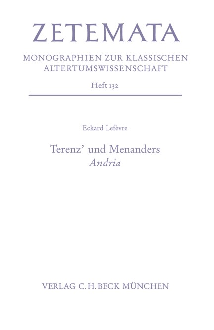 Cover: Eckard Lefèvre, Terenz' und Menanders Andria