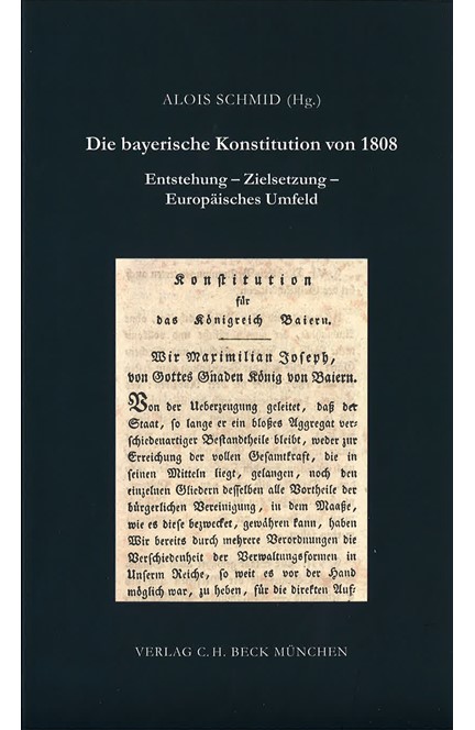 Cover: , Die bayerische Konstitution von 1808