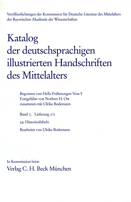 Cover: , Katalog der deutschsprachigen illustrierten Handschriften des Mittelalters Band 7, Lfg. 1/2: 59