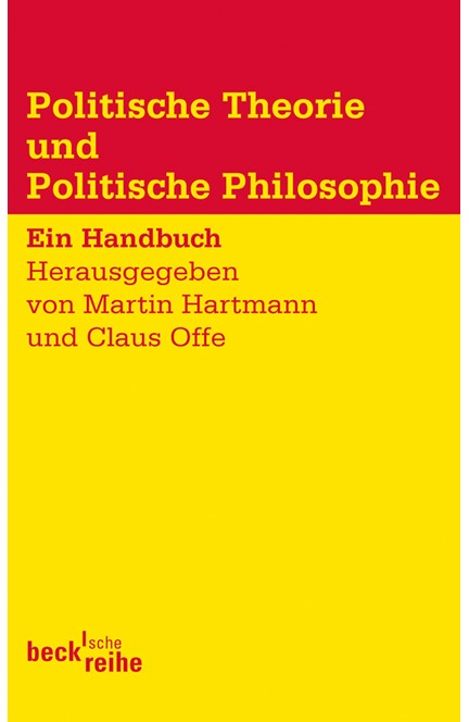 Cover: Claus Offe|Martin Hartmann, Politische Theorie und Politische Philosophie