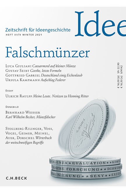 Cover: , Zeitschrift für Ideengeschichte Heft XV/4 Winter 2021