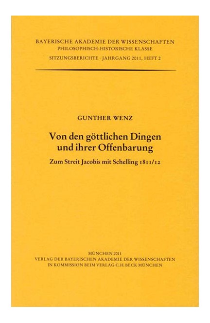 Cover: Gunther Wenz, Von den göttlichen Dingen und ihrer Offenbarung