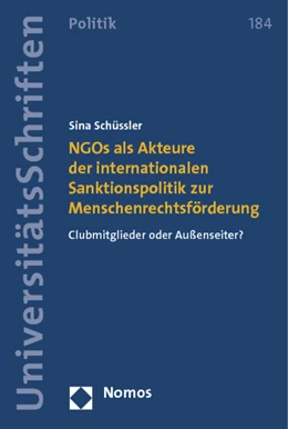 Abbildung von Schüssler | NGOs als Akteure der internationalen Sanktionspolitik zur Menschenrechtsförderung | 1. Auflage | 2012 | 184 | beck-shop.de