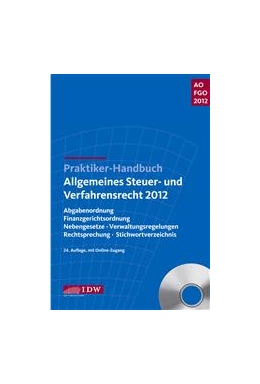 Abbildung von Kirch / Schiefer | Praktiker-Handbuch Allgemeines Steuer- und Verfahrensrecht 2012 | 24. Auflage | 2012 | beck-shop.de