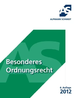 Abbildung von Wüstenbecker | Besonderes Ordnungsrecht | 6. Auflage | 2012 | beck-shop.de