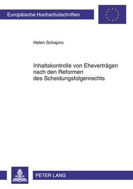 Abbildung von Schapiro | Inhaltskontrolle von Eheverträgen nach den Reformen des Scheidungsfolgenrechts | 1. Auflage | 2011 | beck-shop.de