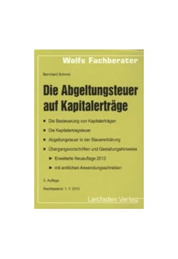 Abbildung von Schmid | Abgeltungsteuer auf Kapitalerträge | 1. Auflage | 2013 | beck-shop.de