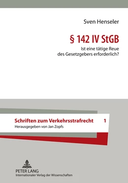 Abbildung von Henseler | § 142 IV StGB | 1. Auflage | 2011 | 1 | beck-shop.de
