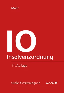 Abbildung von Mohr | IO - Insolvenzordnung | 11. Auflage | 2012 | 29 | beck-shop.de