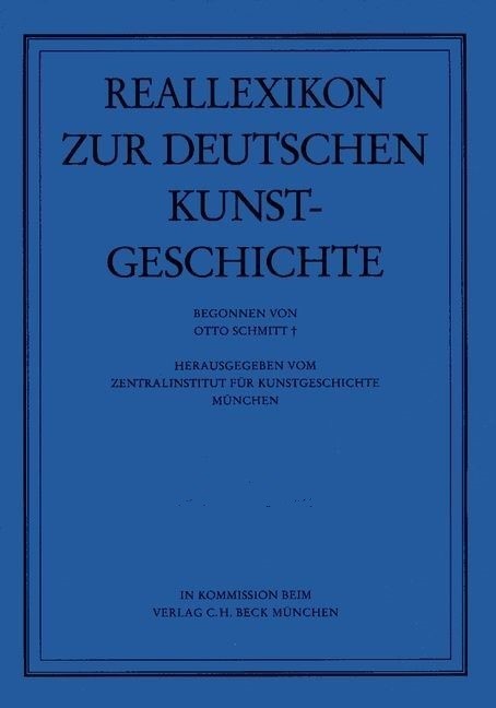Cover:, Reallexikon Dt. Kunstgeschichte  116. Lieferung