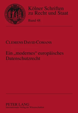 Abbildung von Comans | Ein «modernes» europäisches Datenschutzrecht | 1. Auflage | 2012 | beck-shop.de