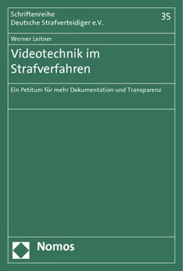 Abbildung von Leitner | Videotechnik im Strafverfahren | 1. Auflage | 2012 | 35 | beck-shop.de