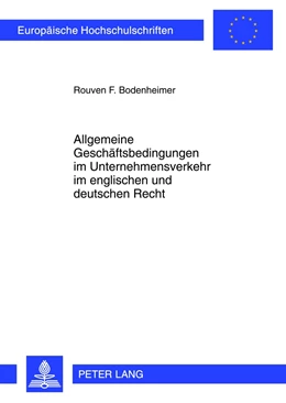 Abbildung von Bodenheimer | Allgemeine Geschäftsbedingungen im Unternehmensverkehr im englischen und deutschen Recht | 1. Auflage | 2012 | 5269 | beck-shop.de