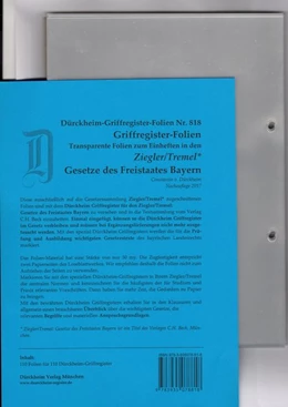 Abbildung von v. Dürckheim | Dürckheim-Register - Folien (Ziegler/Tremel*) | 1. Auflage | 2012 | beck-shop.de