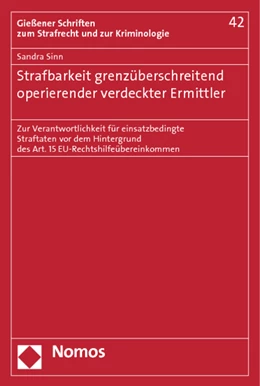Abbildung von Sinn | Strafbarkeit grenzüberschreitend operierender verdeckter Ermittler | 1. Auflage | 2012 | 42 | beck-shop.de
