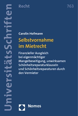 Abbildung von Hofmann | Selbstvornahme im Mietrecht | 1. Auflage | 2012 | 763 | beck-shop.de